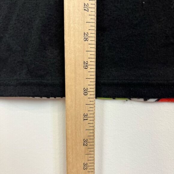 Oze Women’s Medium Psychedelic Bohemian Art to Wear Mini 3/4 Sleeve Dress Black - Picture 7 of 14